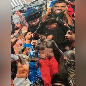 Main Event Jey Uso  Graphic Collage Blanket